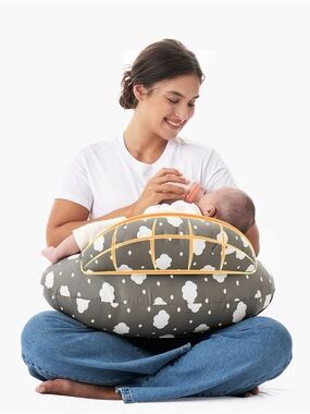 FACTORY SEALEDMomcozy Multifunctional & Adjustable Nursing Pillow, Grey Clouds